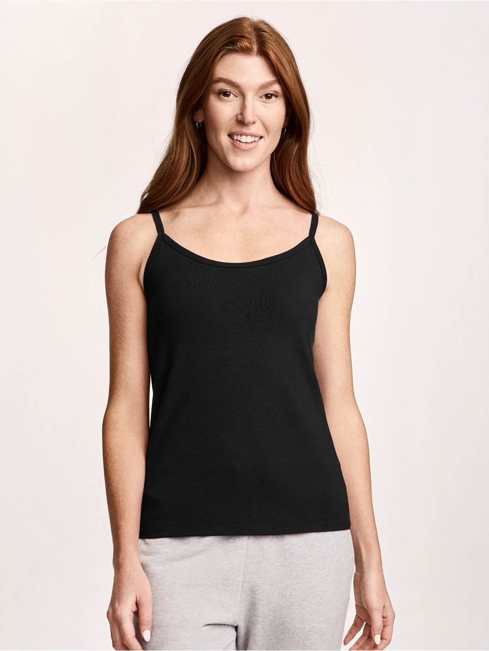 Jockey Cotton Cami w/Built-in Shelf Bra & Adjustable Straps. NWOT. Size Large.